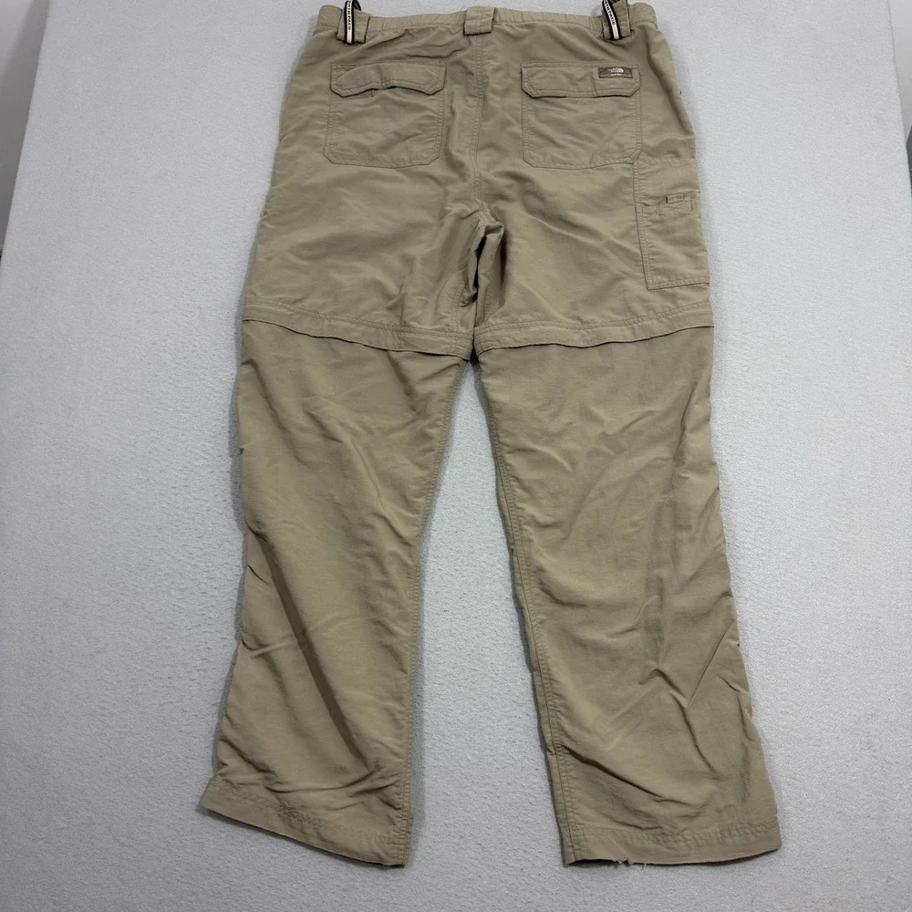 The North Face Pants Men's Large Tan Convertible Zip Off Cargo Hiking Outdoor